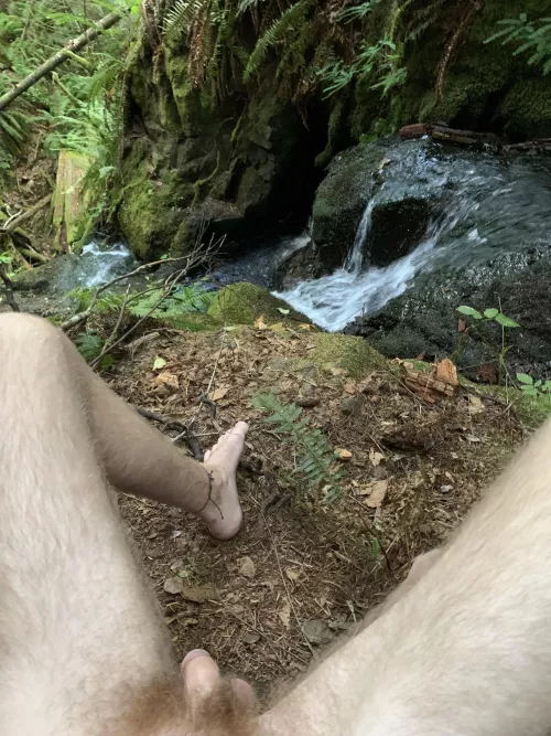 Enjoying the waterfall and all it’s sounds 🌊