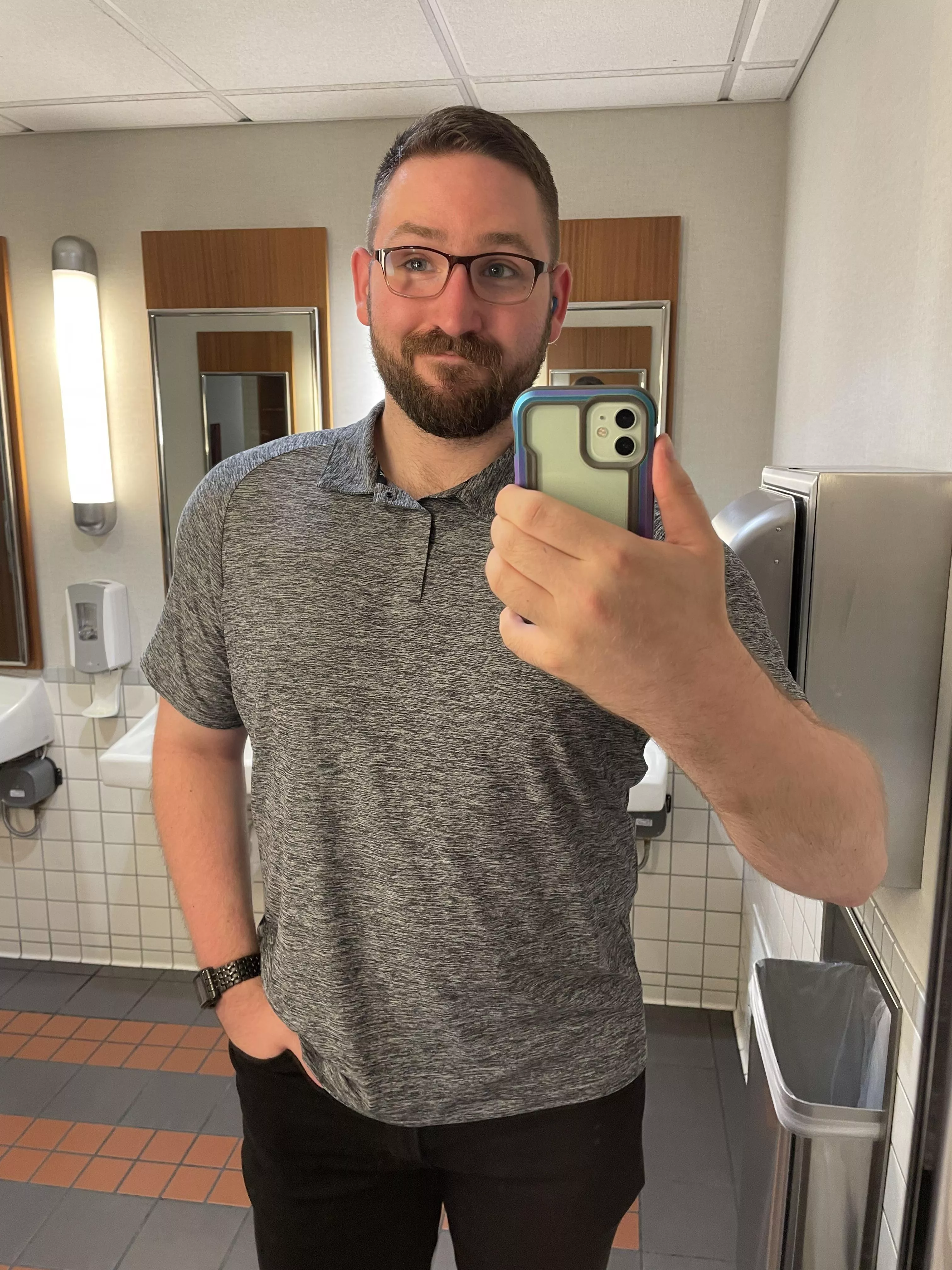 I forgot I have a black pair of pants and I think they go good with this shirt