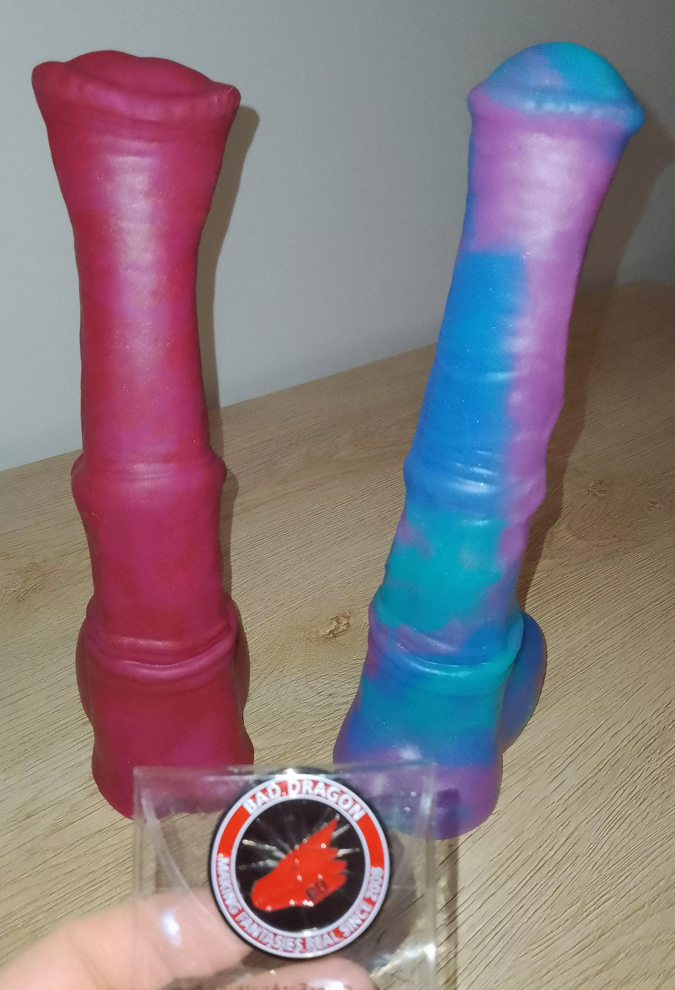 My new M/m unflared Chance next to my M/m flared chance. Plus I got a coin