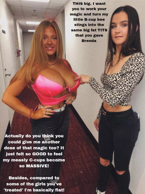 Shortly after you arrived at college you discovered that your cum had some interesting effects. Any girl who swallowed would quickly find themselves having quite the growth spurt. Needless to say, your services were in high demand...