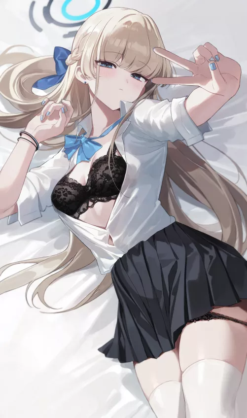 Toki's unbuttoned shirt [Blue Archive]