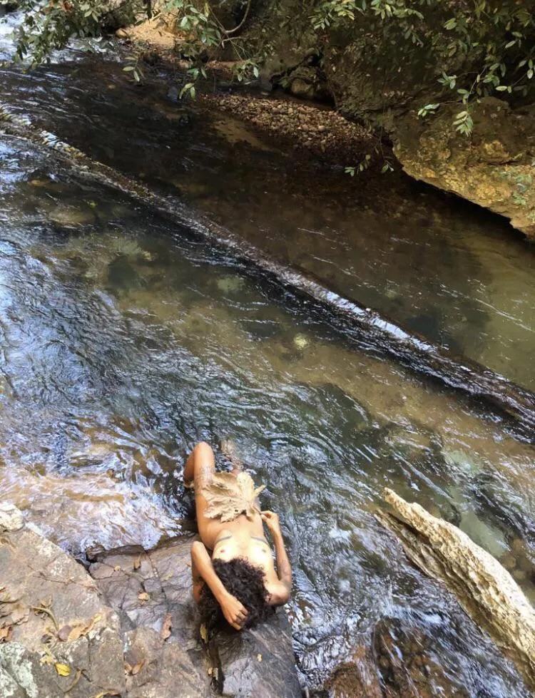 Where and how I love to be. Naked and in nature