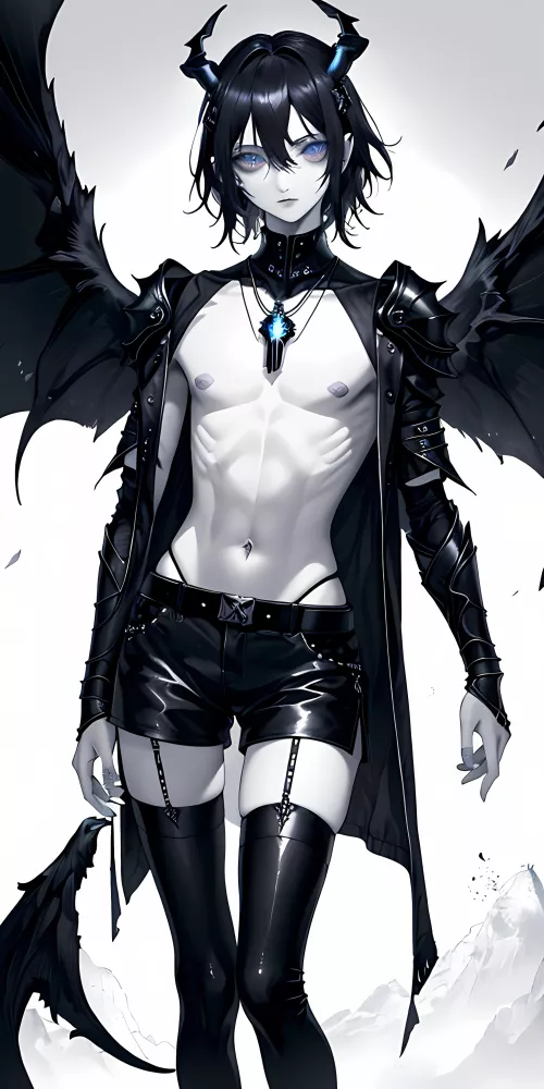 (AI) Sexy yet Cute Femboy Angel of Death