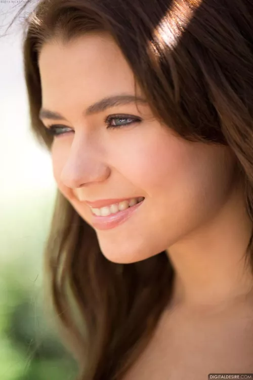 Close up of her pretty smile