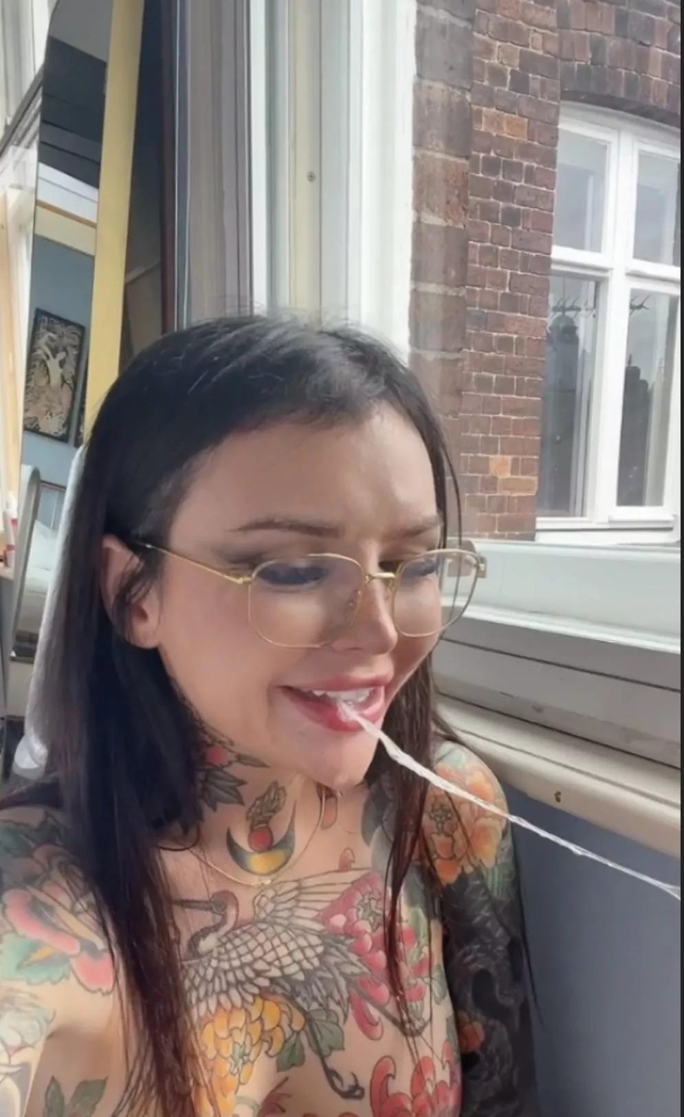 Lady and the tramp but with spit [oc]