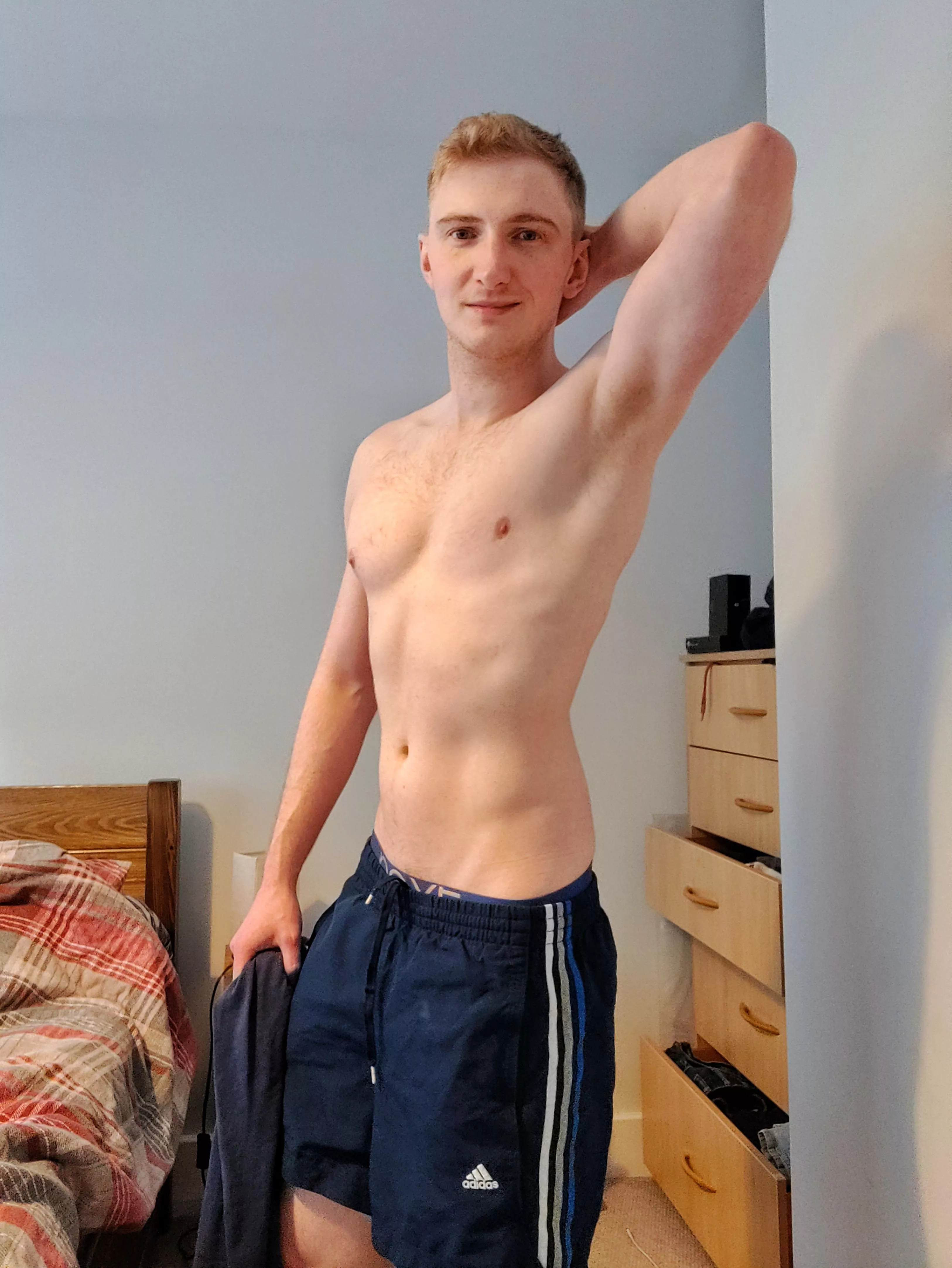 Nothing like a good stretch after the gym! 💪