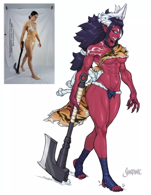 Oni girl by Shardanic_Art