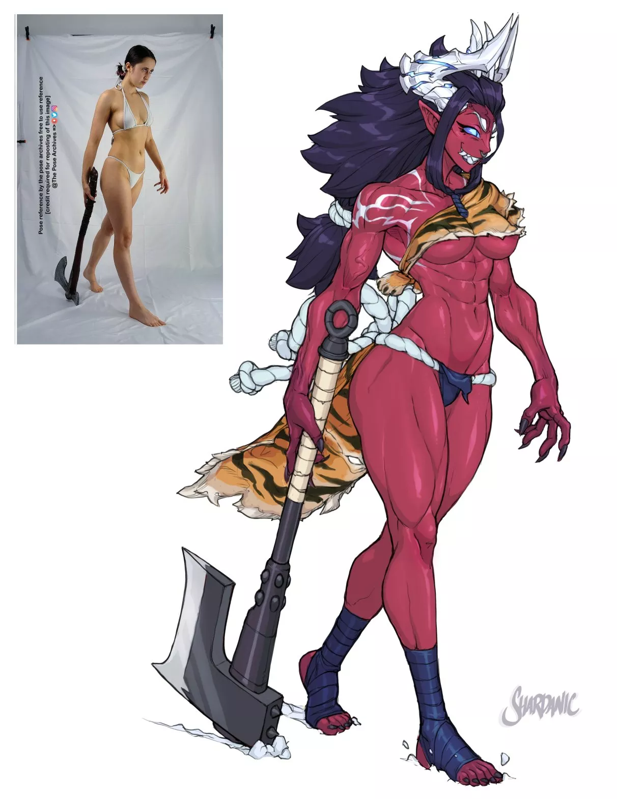 Oni girl by Shardanic_Art