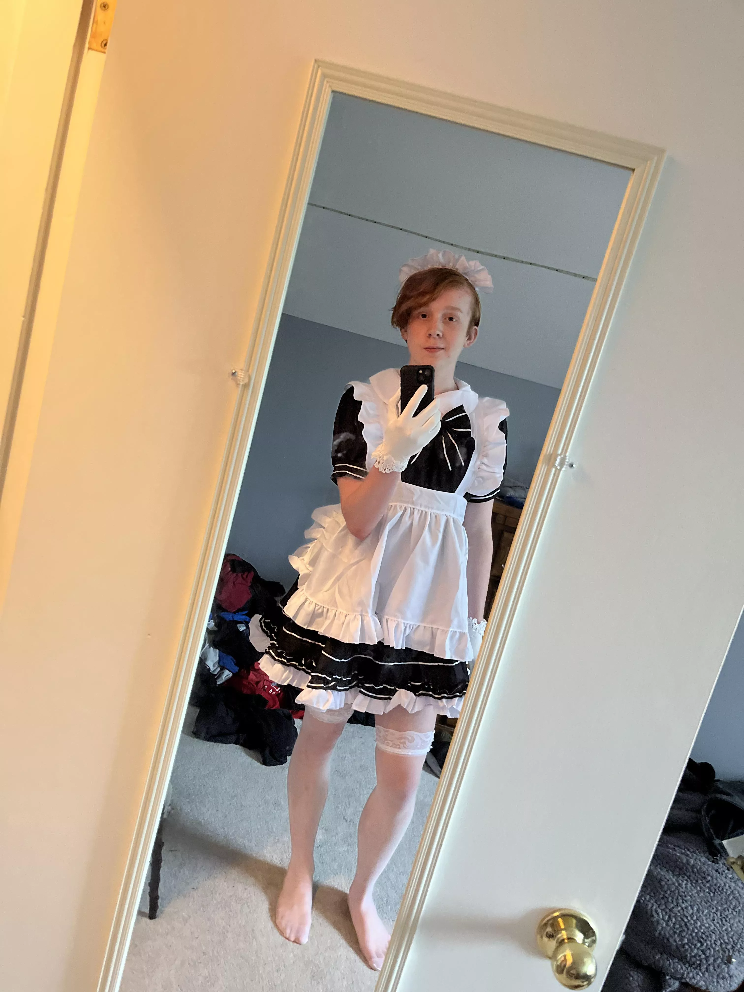 Second maid outfit, first one was pink and mid af