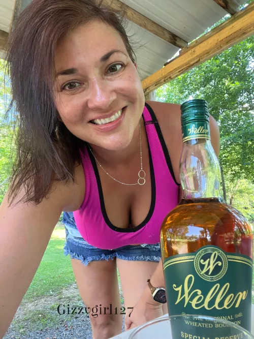 Brand new bottle of weller from my BT visit - yum!