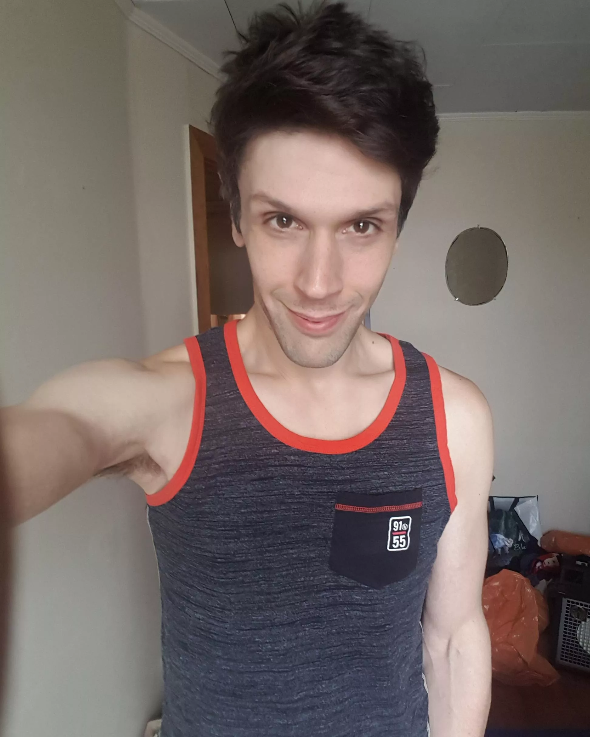 Candid tank top pic from 2019