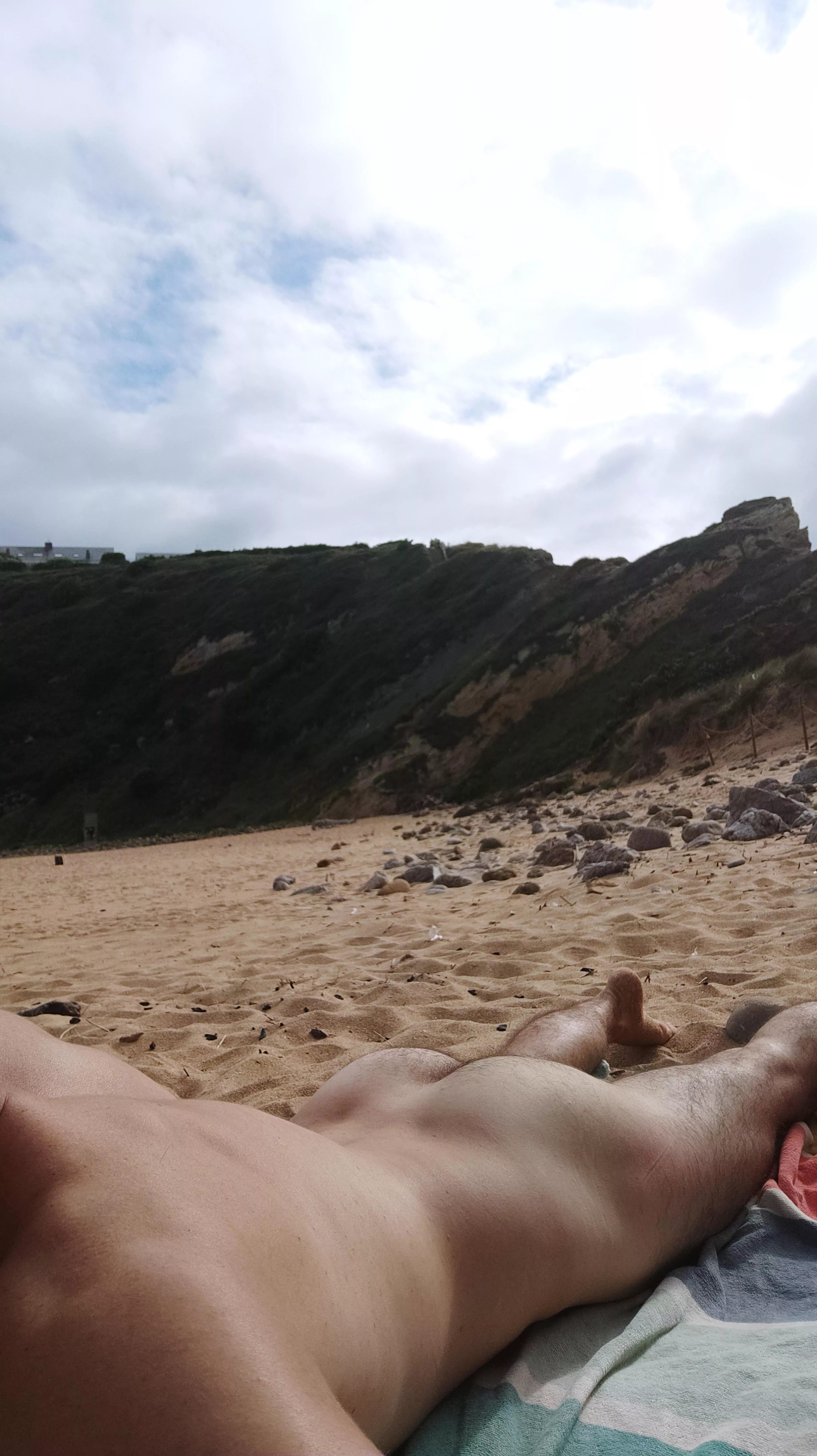 Enjoying a completely empty beach in Spain!