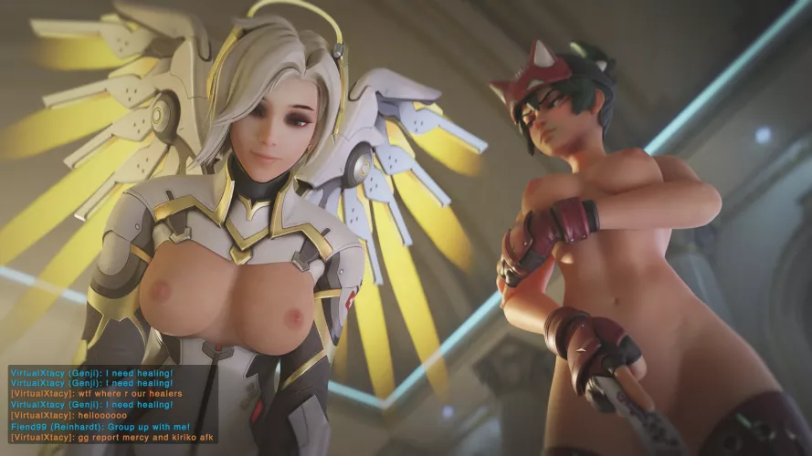 Pocket healers Mercy and Kiriko (VirtualXtacy)