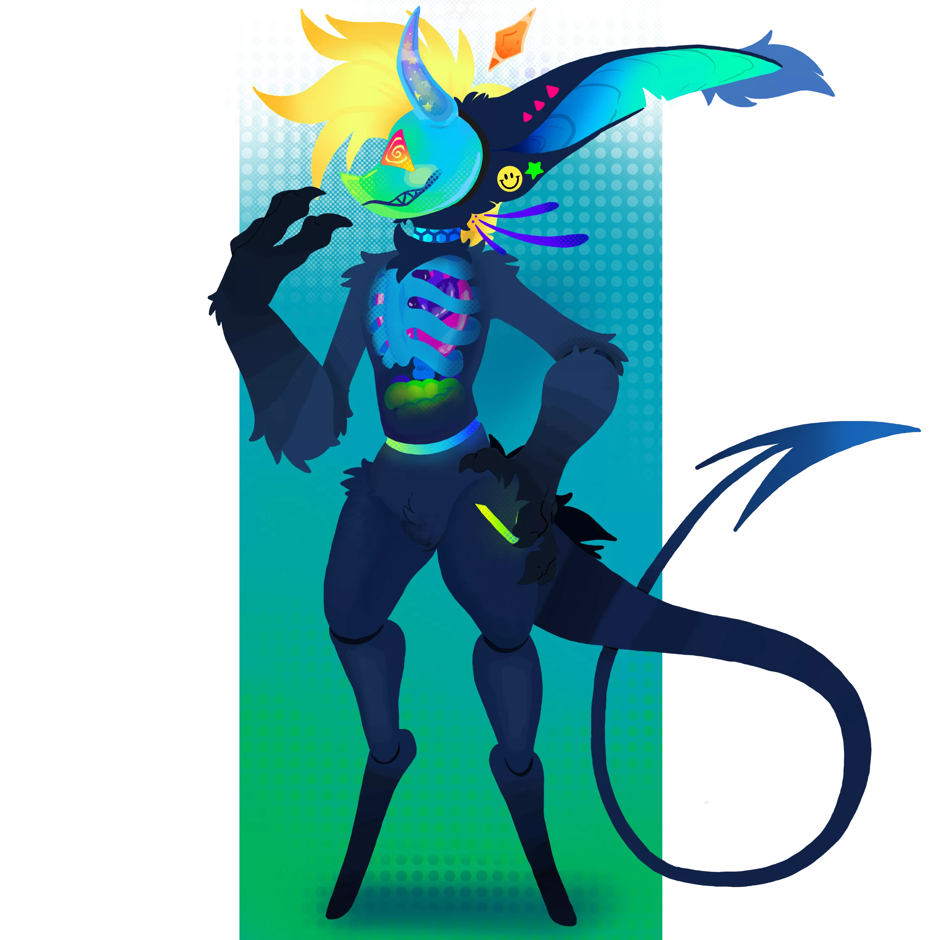 This is another of my Prizimix OCs, his name is Twisted Bass. He's actually Zero's Brother. [Guts warning: he has a see-through chest] The Prizimix Species belongs to me.