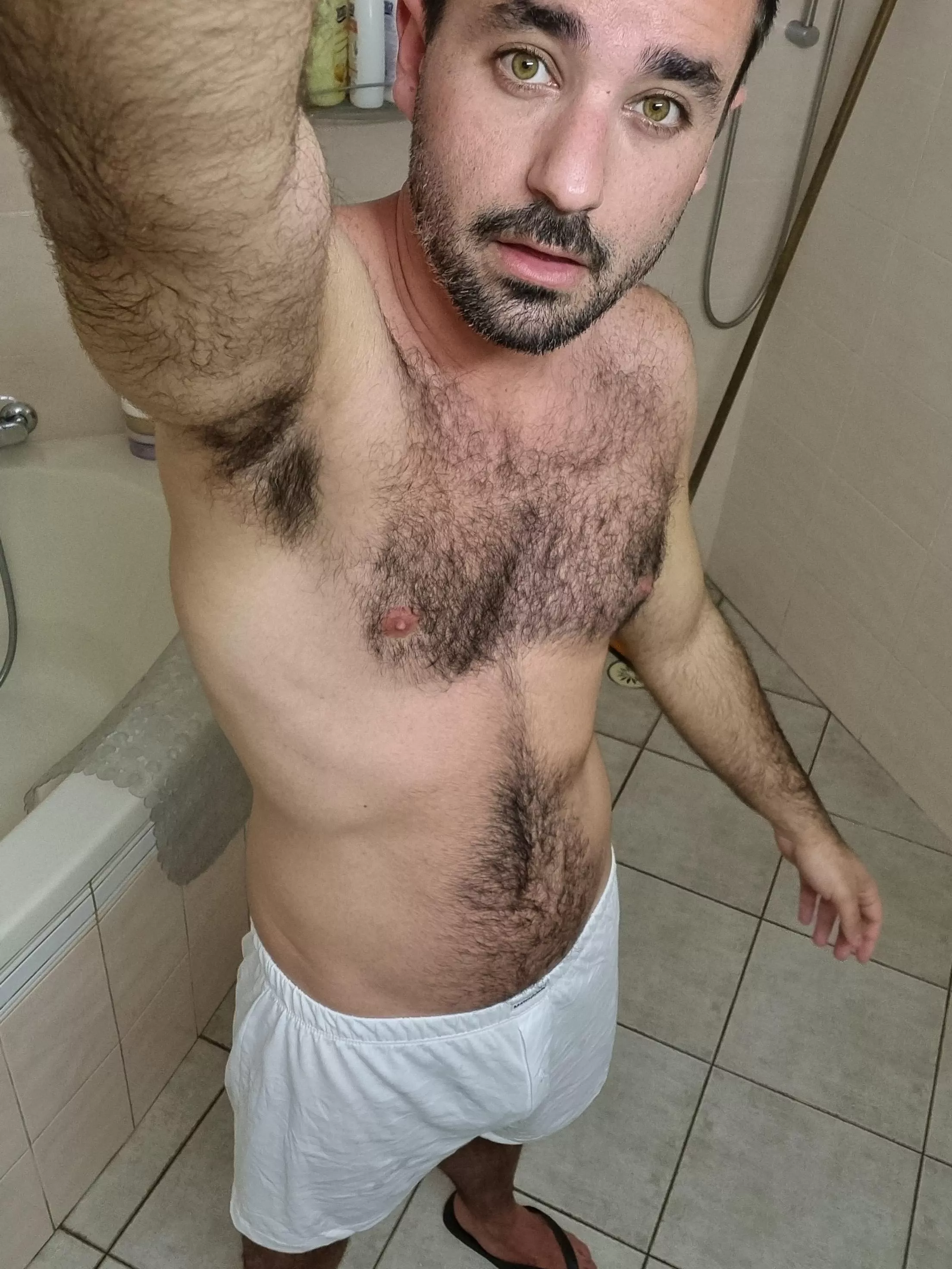 This is me showering