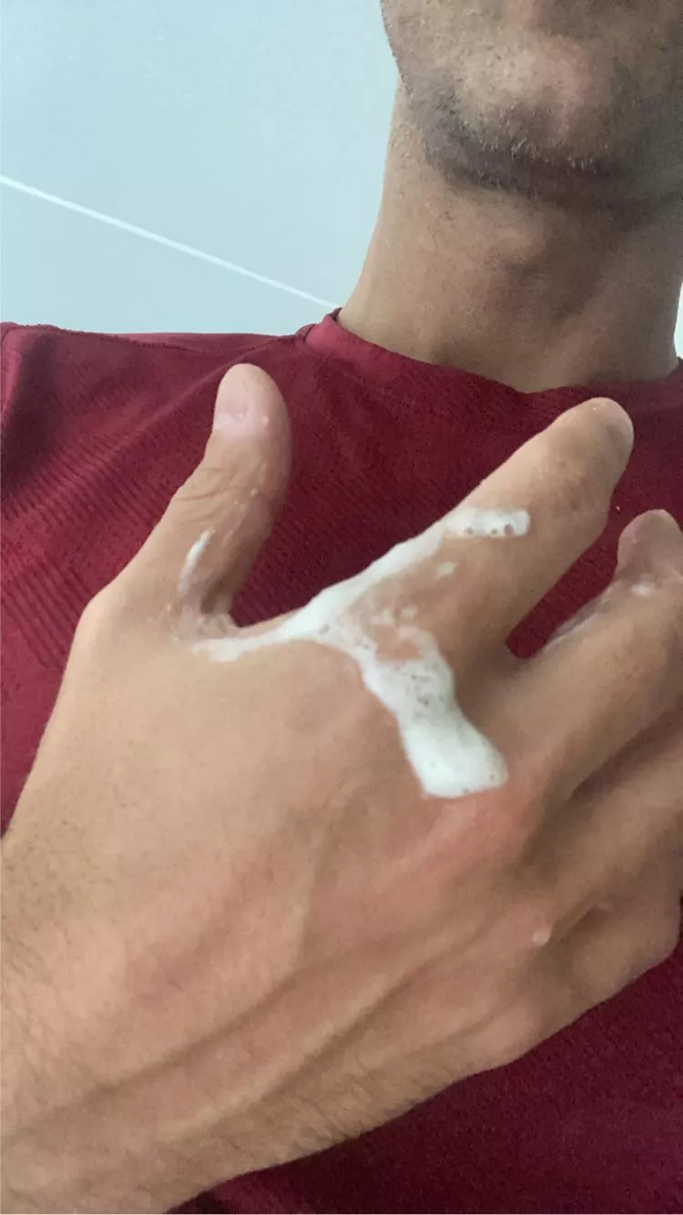 Was leaking so much precum and jacking made it foamy