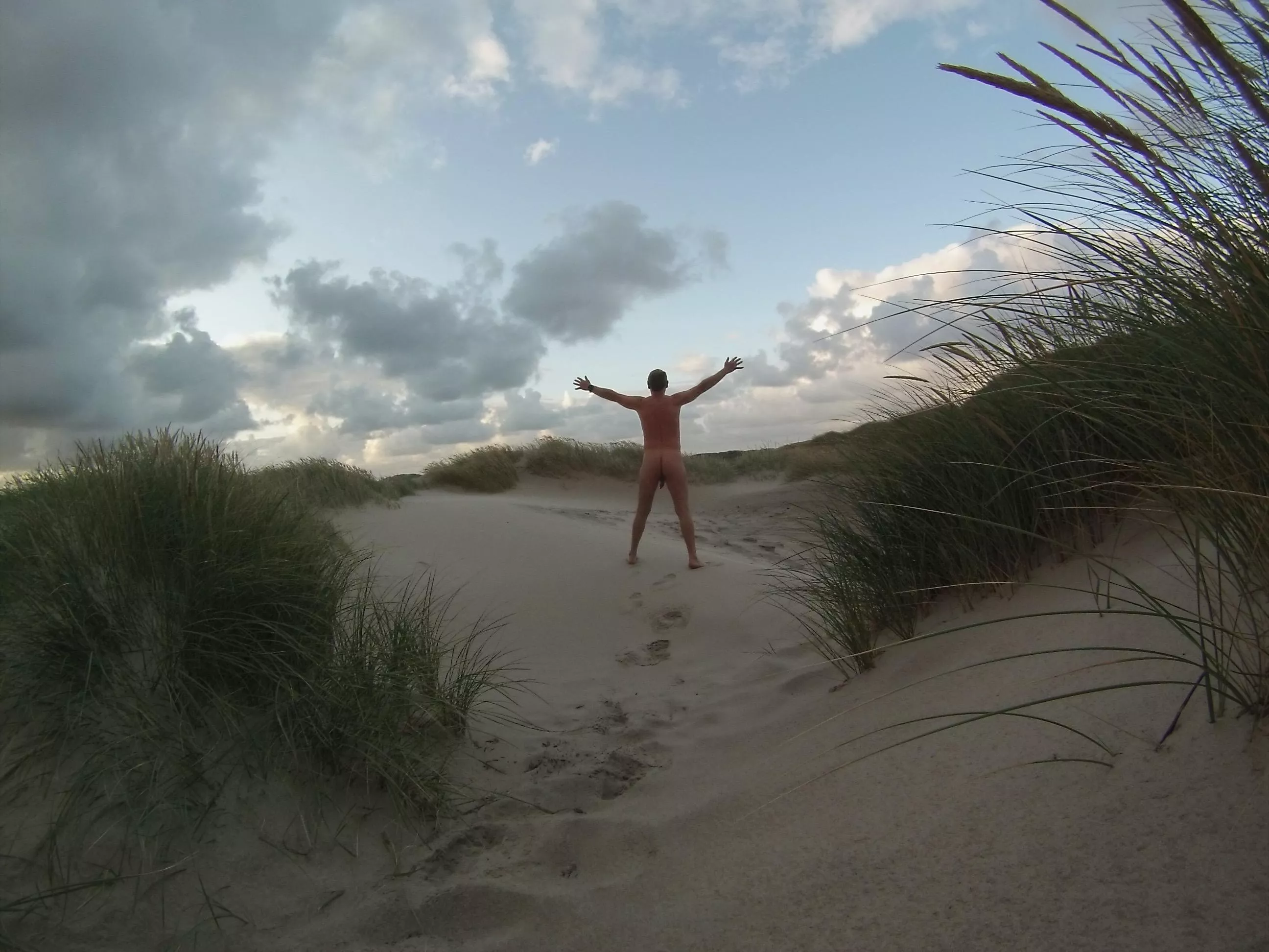 on a chilly summer morning in the dunes