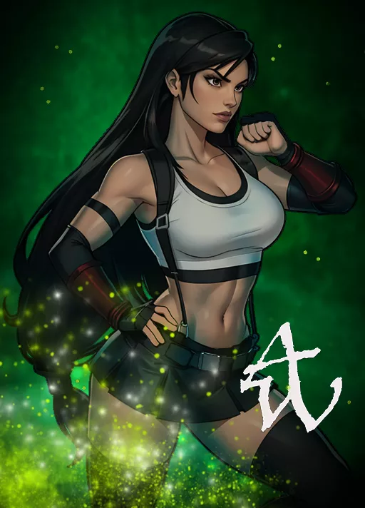 [Artwork] by (Abel_Waters) Tifa within the Life Stream.