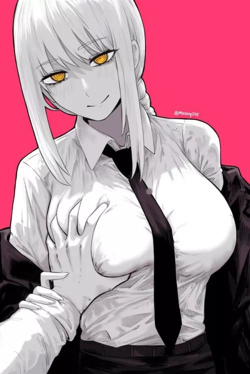 Feeling Makima’s breast