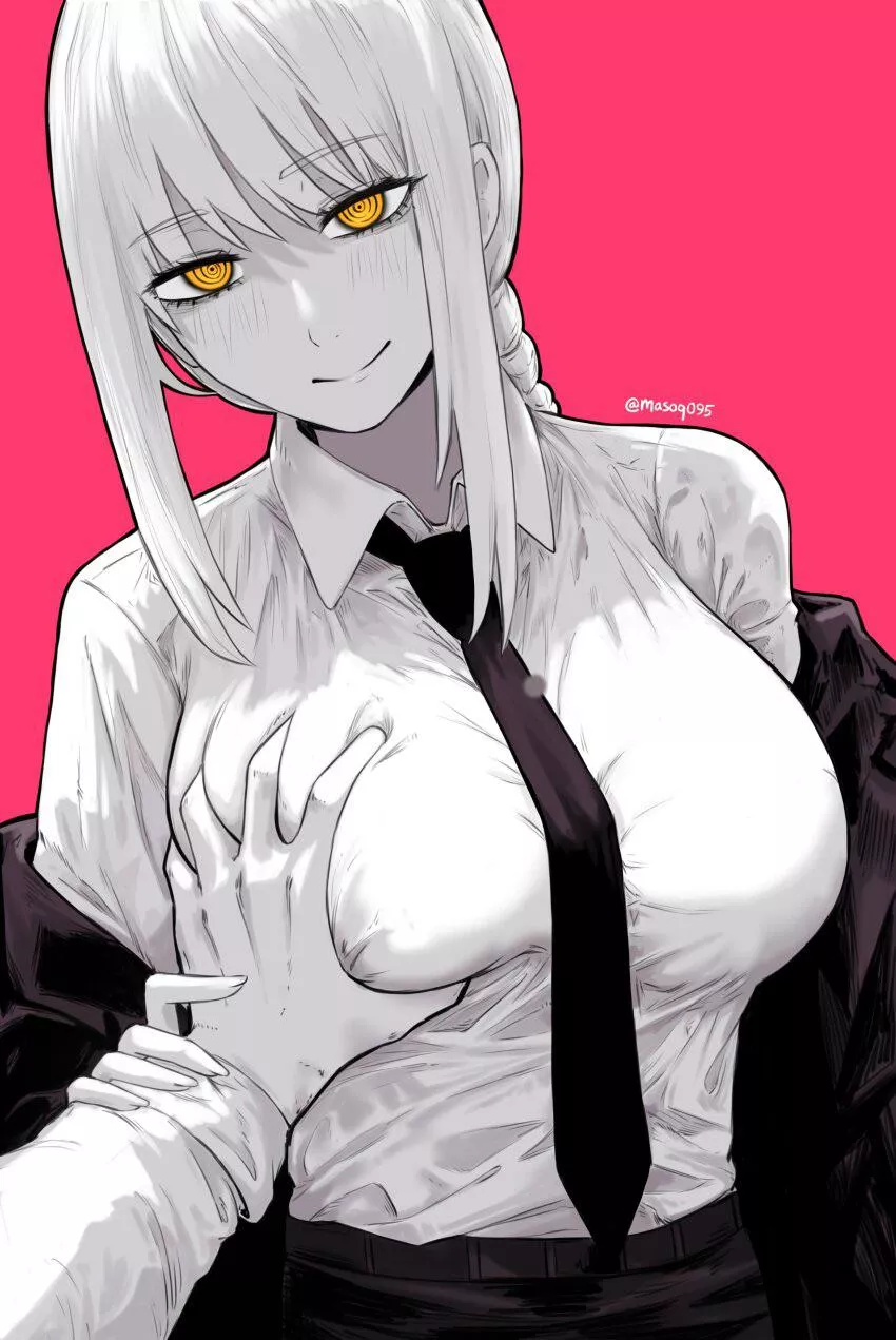 Feeling Makima’s breast