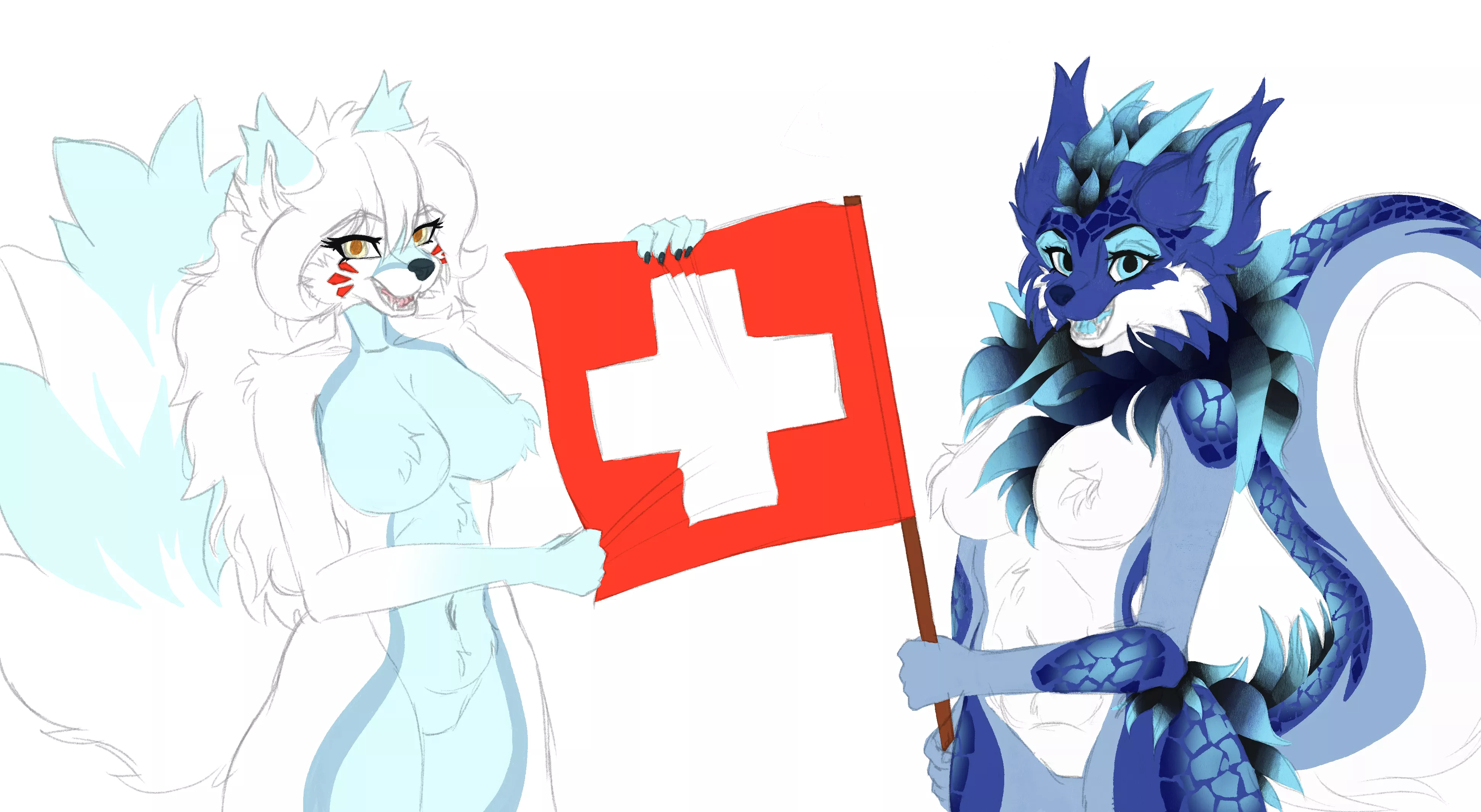 Happy 1st of August to all swiss floofs! :3 (Made by me, Froof)