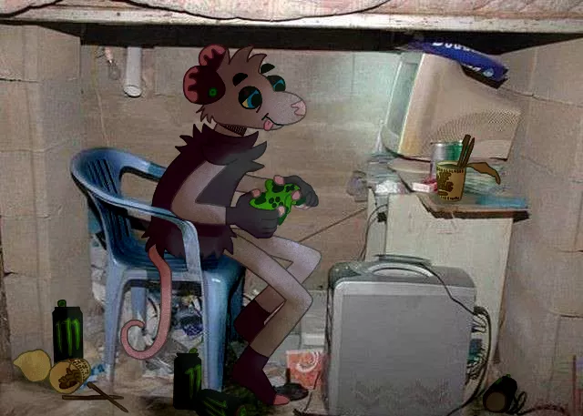 Ideal gaming setup (art by me)