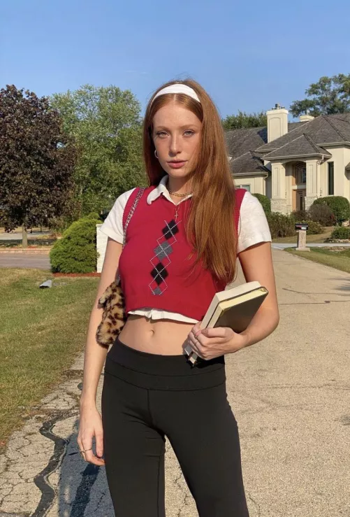 Madeline in school outfit