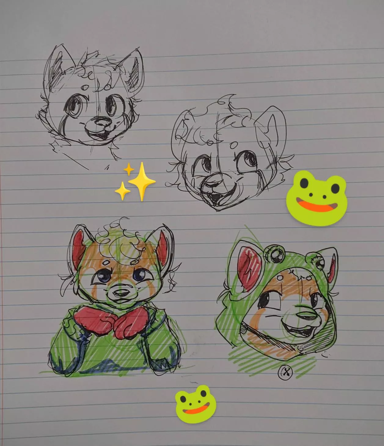 Pen n marker doodles while I render stuff!