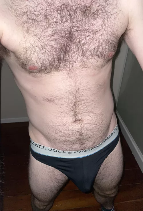 Chest hair and briefs