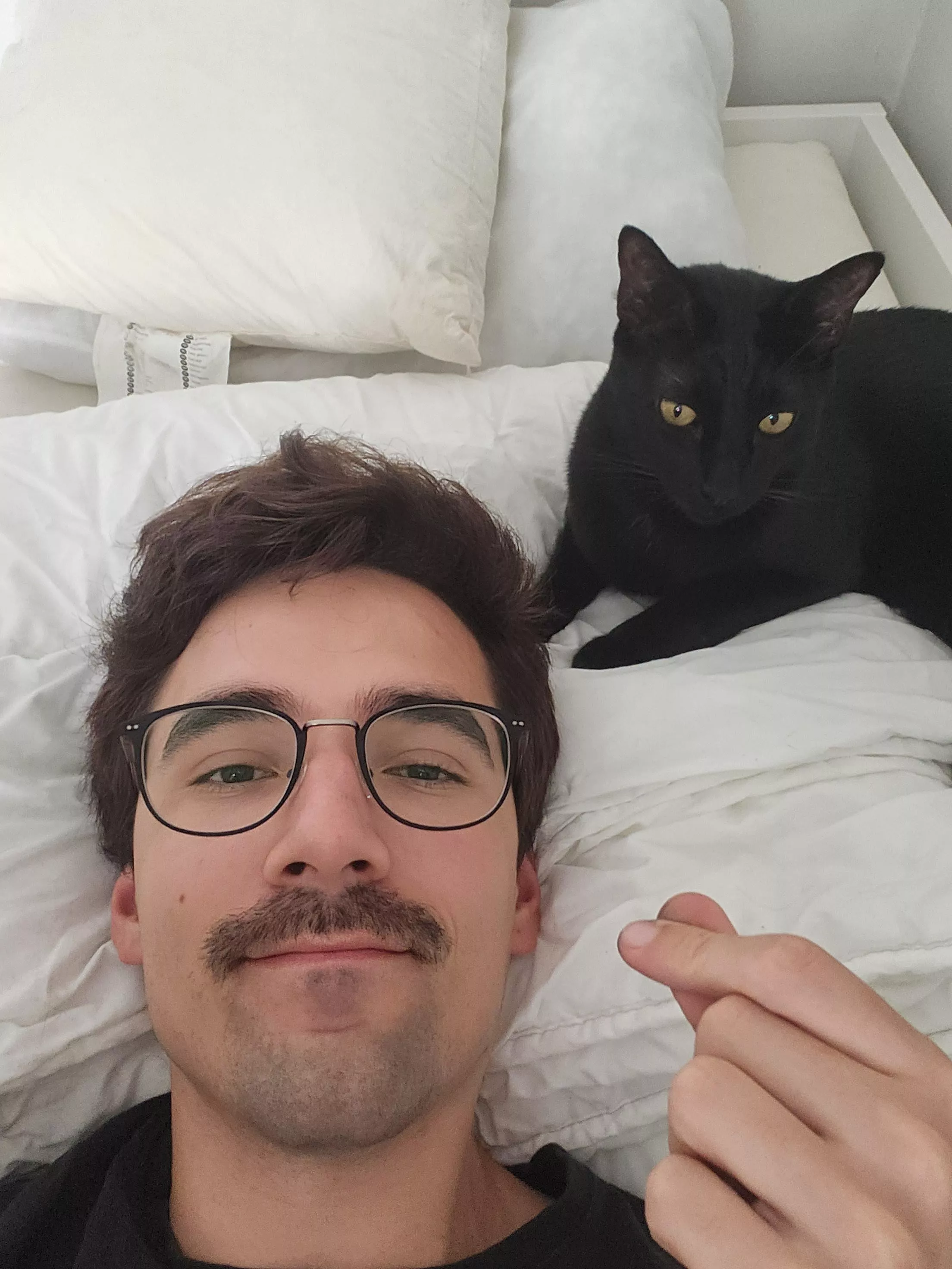 Giving a moustache a try (bonus: Susto)