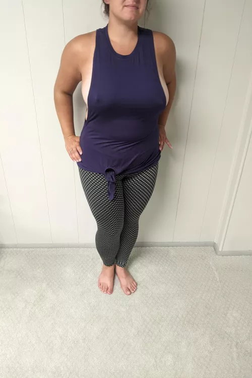 Hope my new workout gear doesn't distract you! [F]