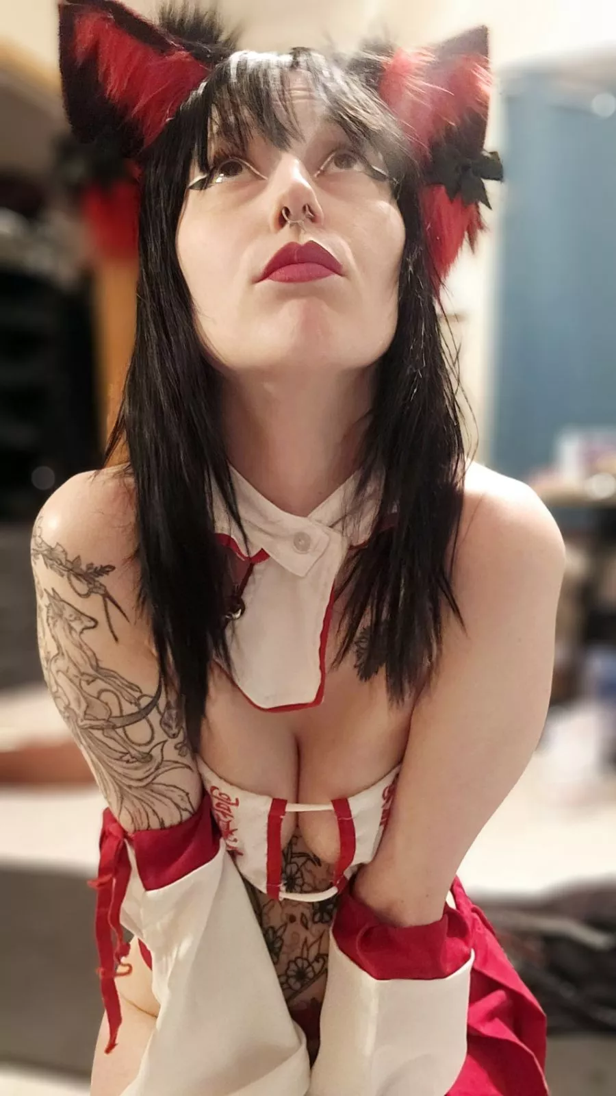 I'm curious what you guys think I'm looking up at and would love to see it drawn hehe