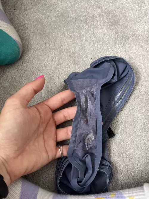 Just found these destroyed panties in the washing bin