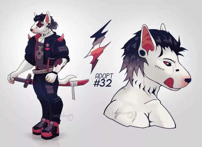 new bull terrier adopt (art by me)