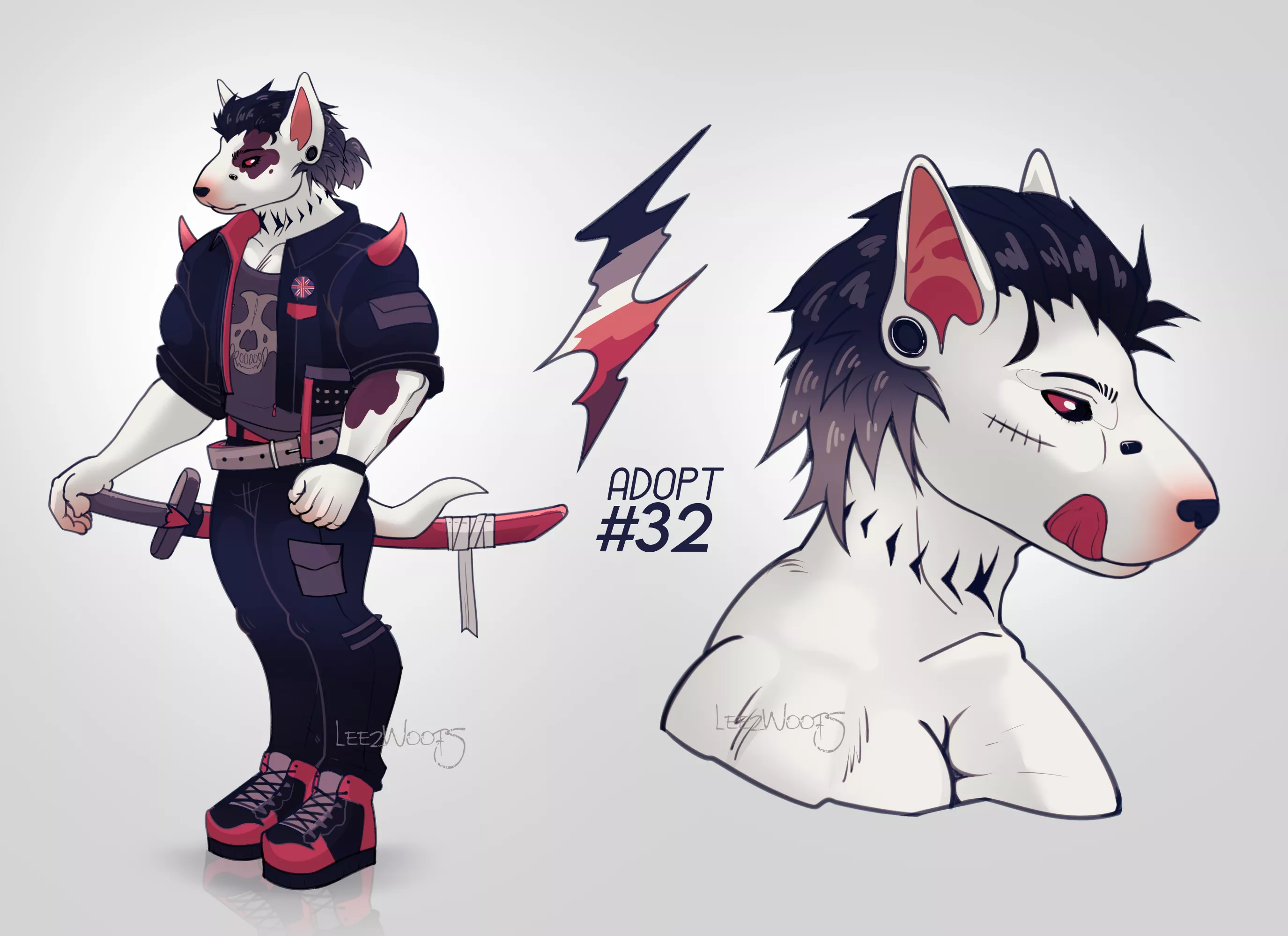 new bull terrier adopt (art by me)