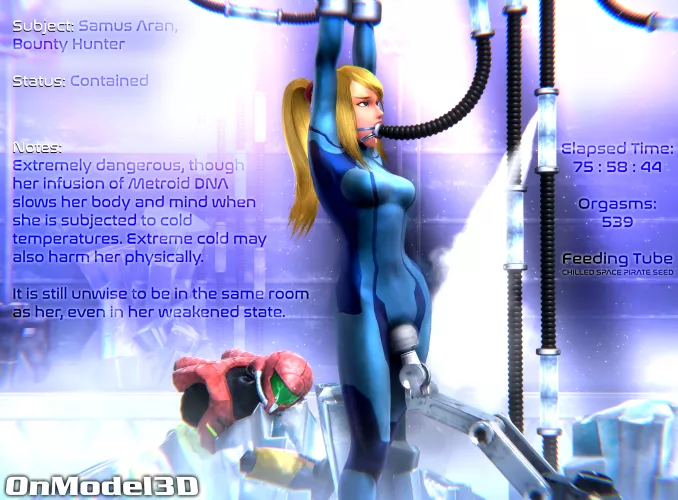 Not taking any chances with Samus, art by onmodel3d