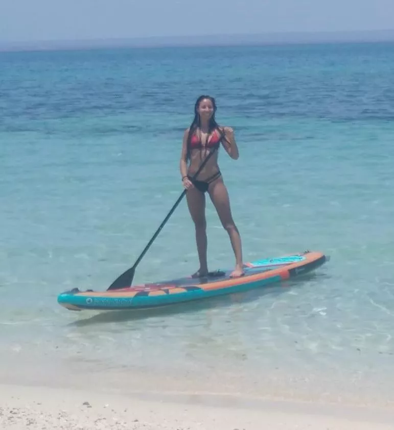 Paddle boarding on vacation(: