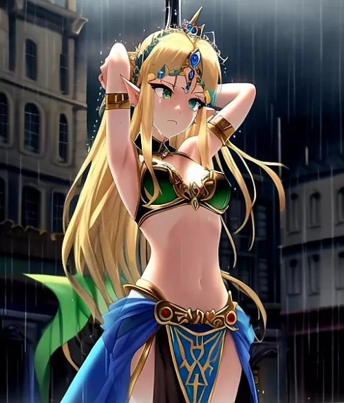 Princess Zelda, a public slave for all to see (made using sexy.ai)