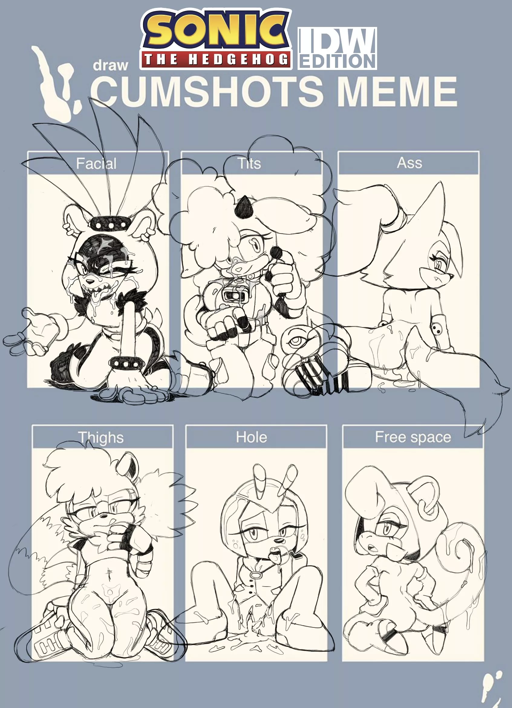 Sonic IDW Comic characters Cumshots.(@NsfwRuffian / RuffianNSFW)