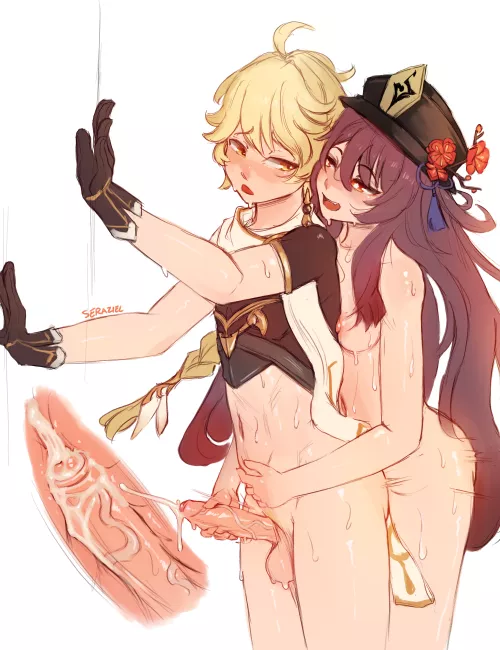 Aether gets filled by Hu Tao's hot rod