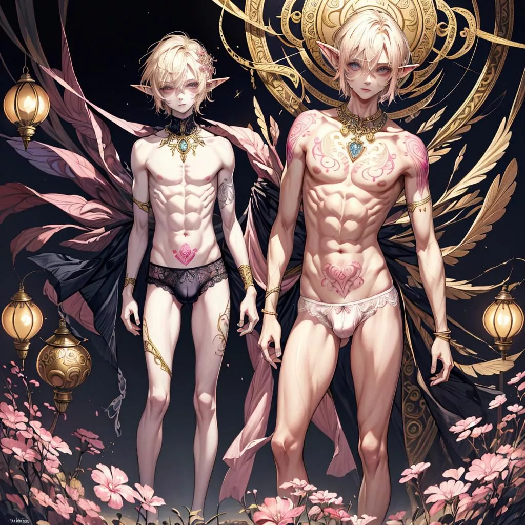 (AI) Absolutely Gorgeous Elf Trap and Twink