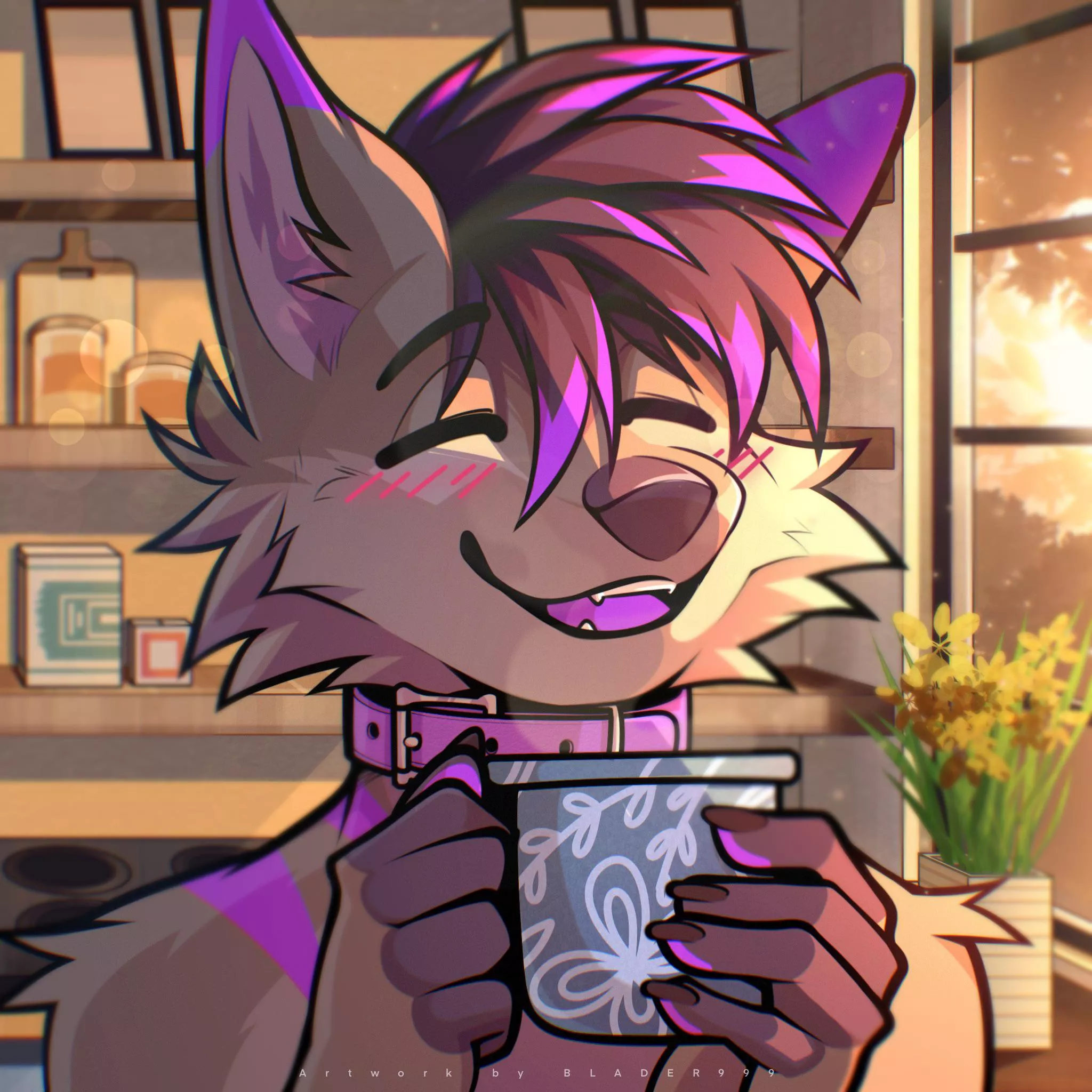 Average cafe enjoyer - Art by me @masterblader191 (Twitter)