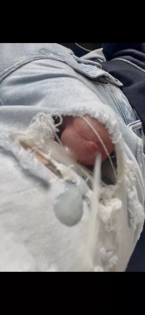 Busting through my jeans is my favorite