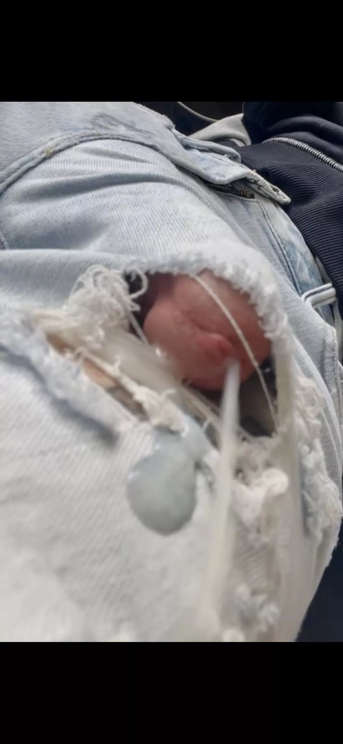 Busting through my jeans is my favorite