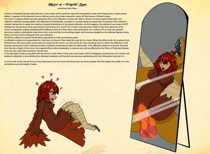 Drew my Harpy Bard enjoying the effects of a magical artifact!