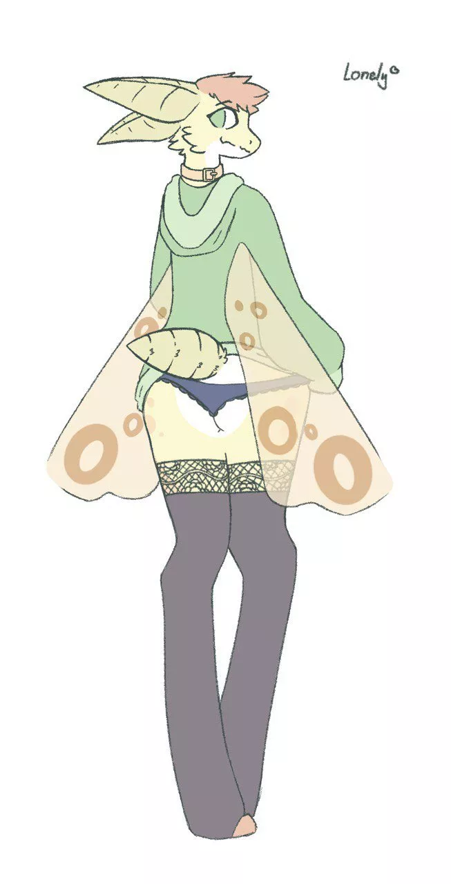 Hes a little shy (My OC Drawn by LonelyDrawsNSFW On Twitter)