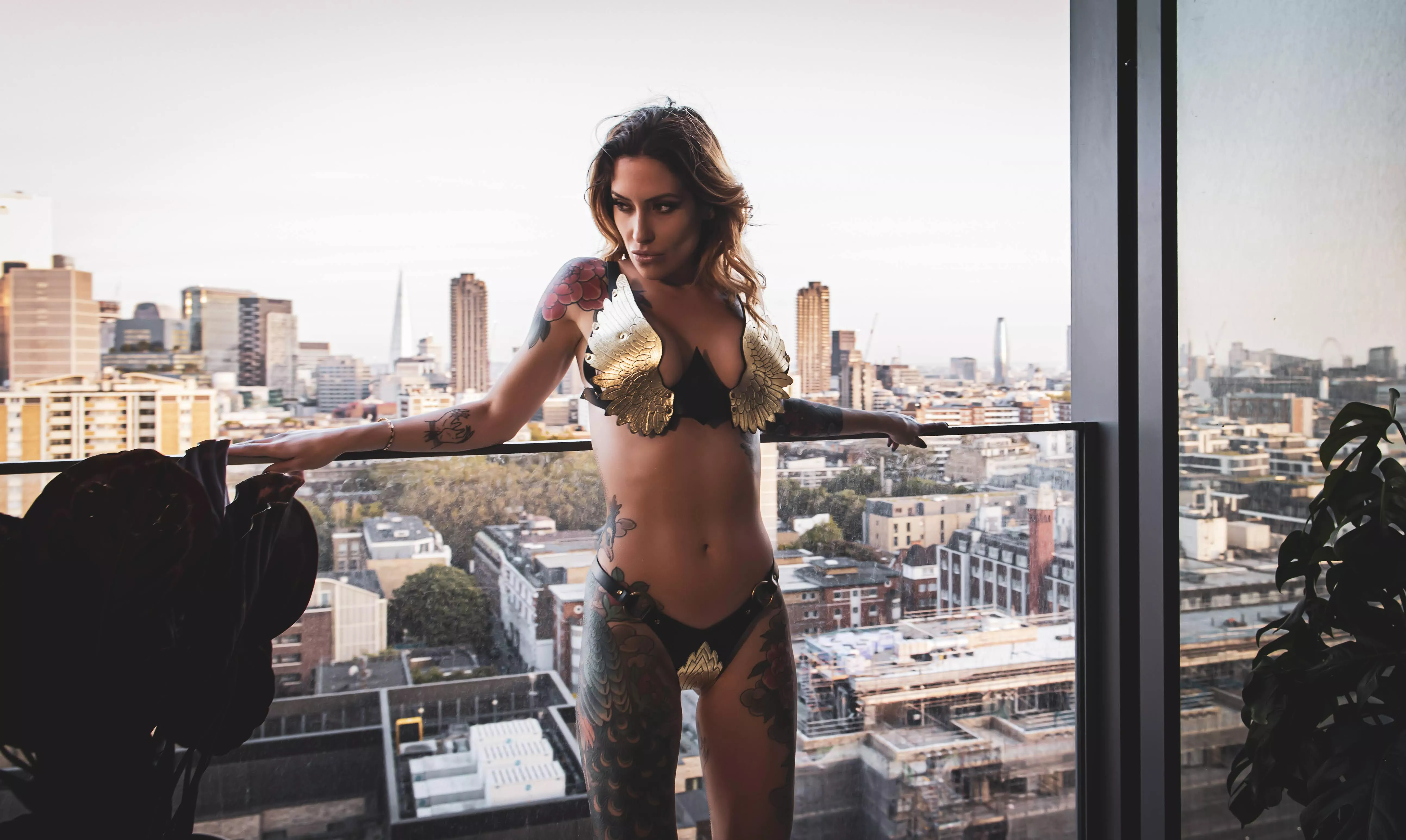 My golden leather wings 😈