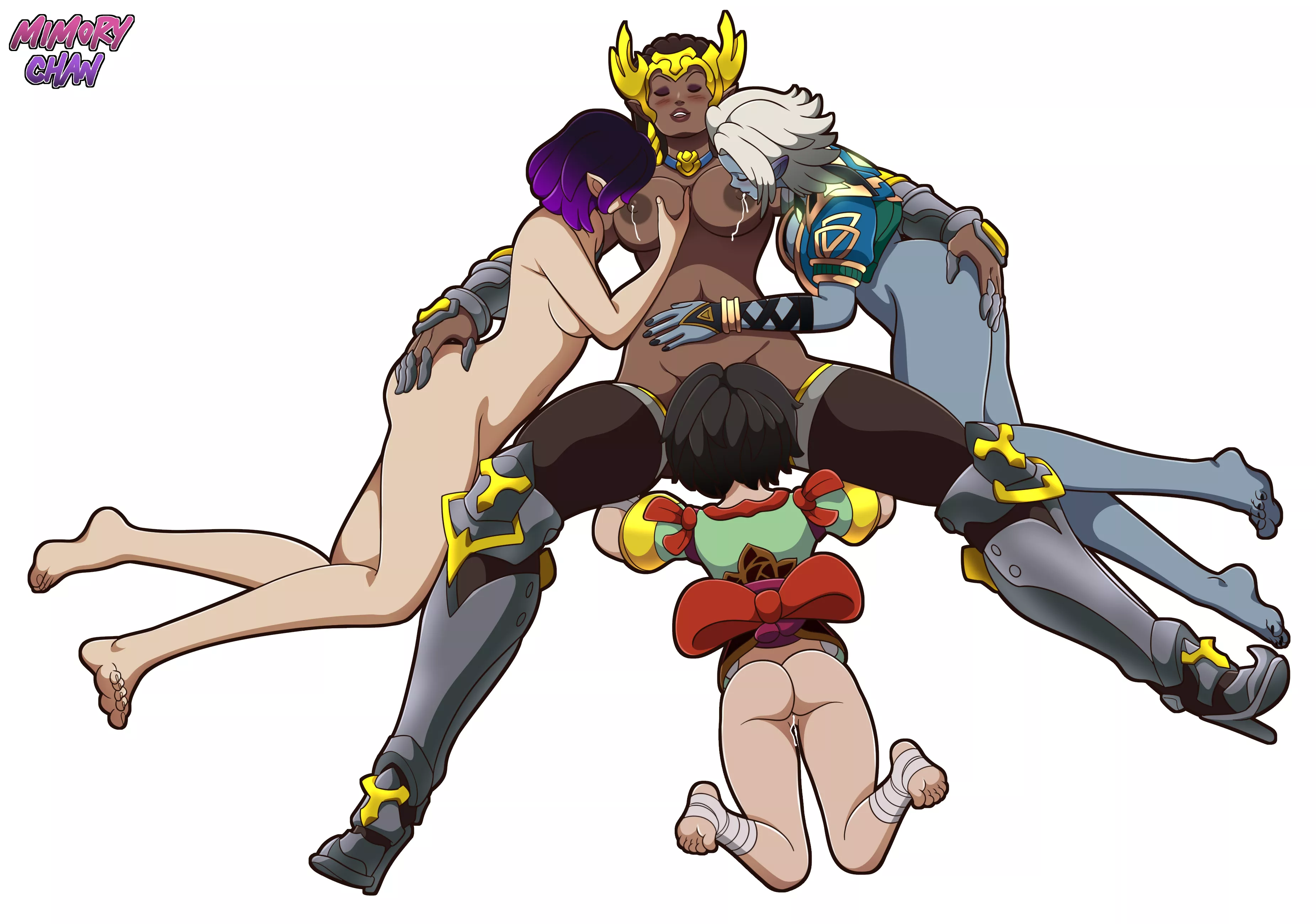 Skye, Nyx, Saati, and Kasumi in a corner of their own (MimoryChan)