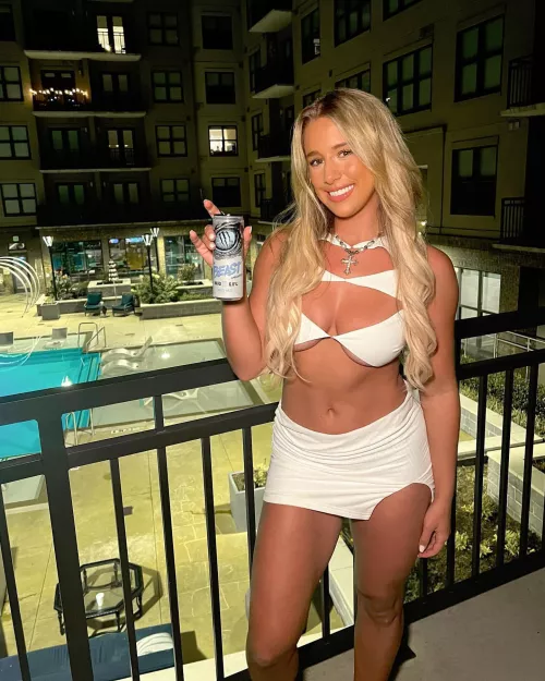 Tight abs, short skirt