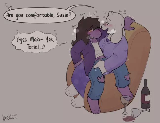[Toriel] and [Susie] (artist: beetleevil)